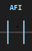 AFI instruction: a contact symbol with AFI written above it and no tag name